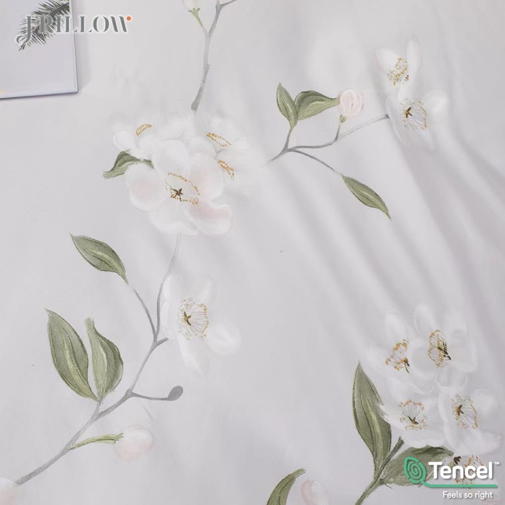 ชุดผ้าปูที่นอน 3.5 ฟุต (3 ชิ้น) FRILLOW TENCEL&trade; 1180TC สี LADY BLOOM